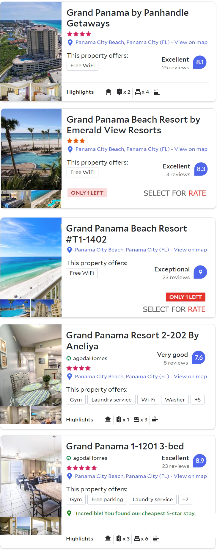 The Grand Panama Resort Panama City Beach Florida